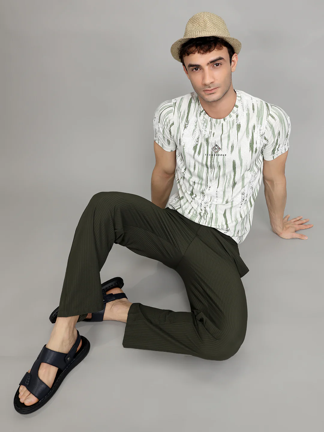 Men Dark Green Solid Regular Fit Lower - Image 6