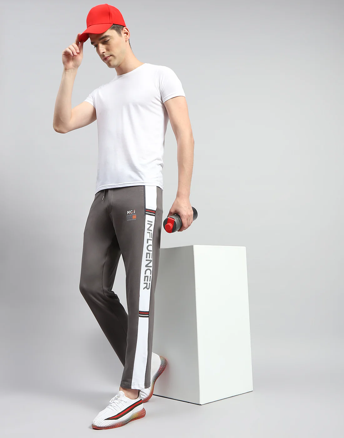 Men Dark Grey Solid Regular Fit Lower - Image 2