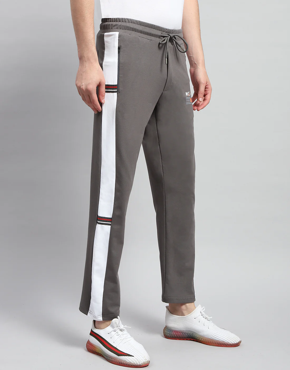 Men Dark Grey Solid Regular Fit Lower - Image 4