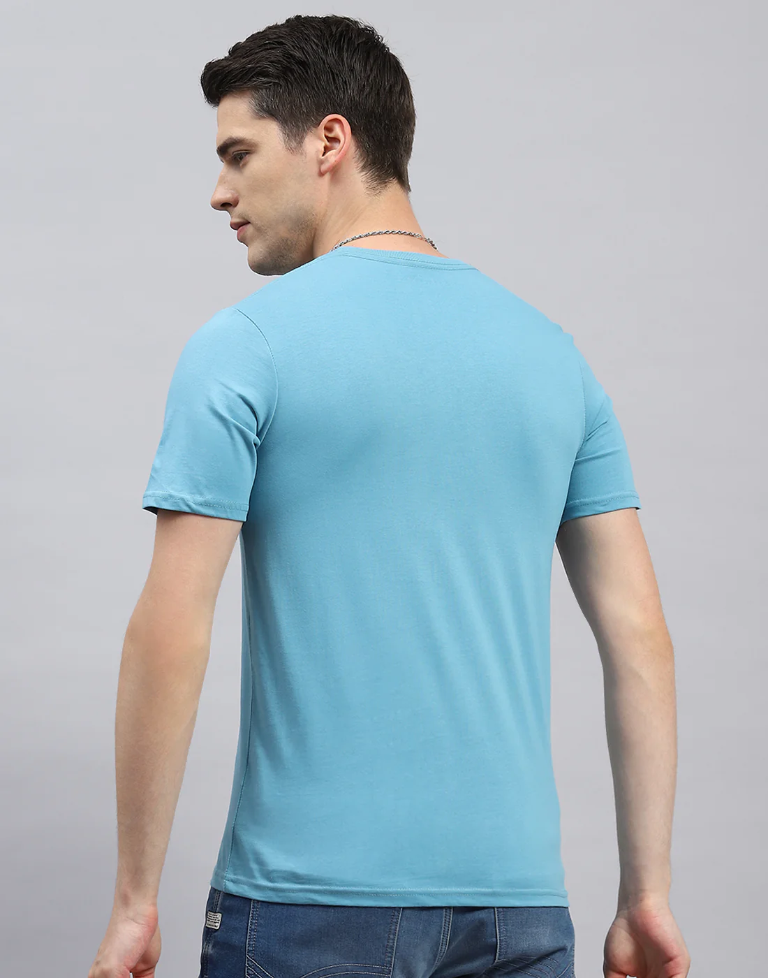 Men Green, Blue & Pink Solid Round Neck Half Sleeve T-Shirt (Pack of 3) - Image 12