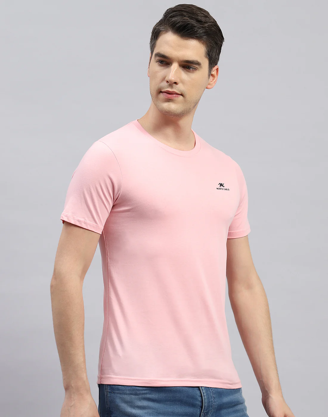 Men Green, Blue & Pink Solid Round Neck Half Sleeve T-Shirt (Pack of 3) - Image 5