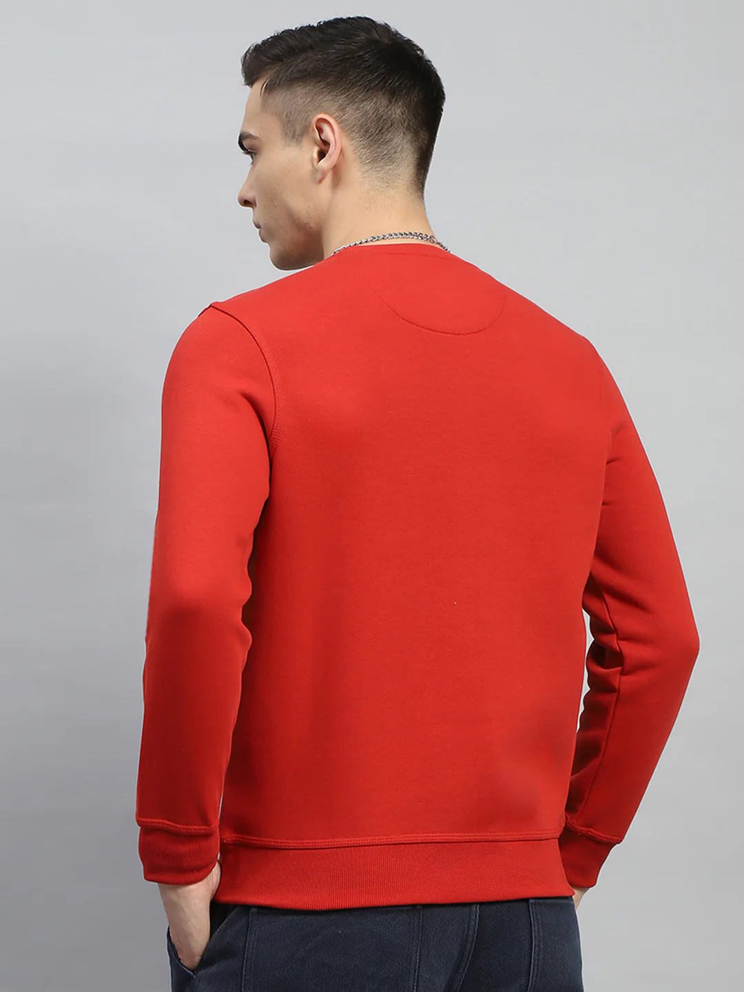 Men Green & Maroon Printed Round Neck Full Sleeve Sweatshirt - Image 6