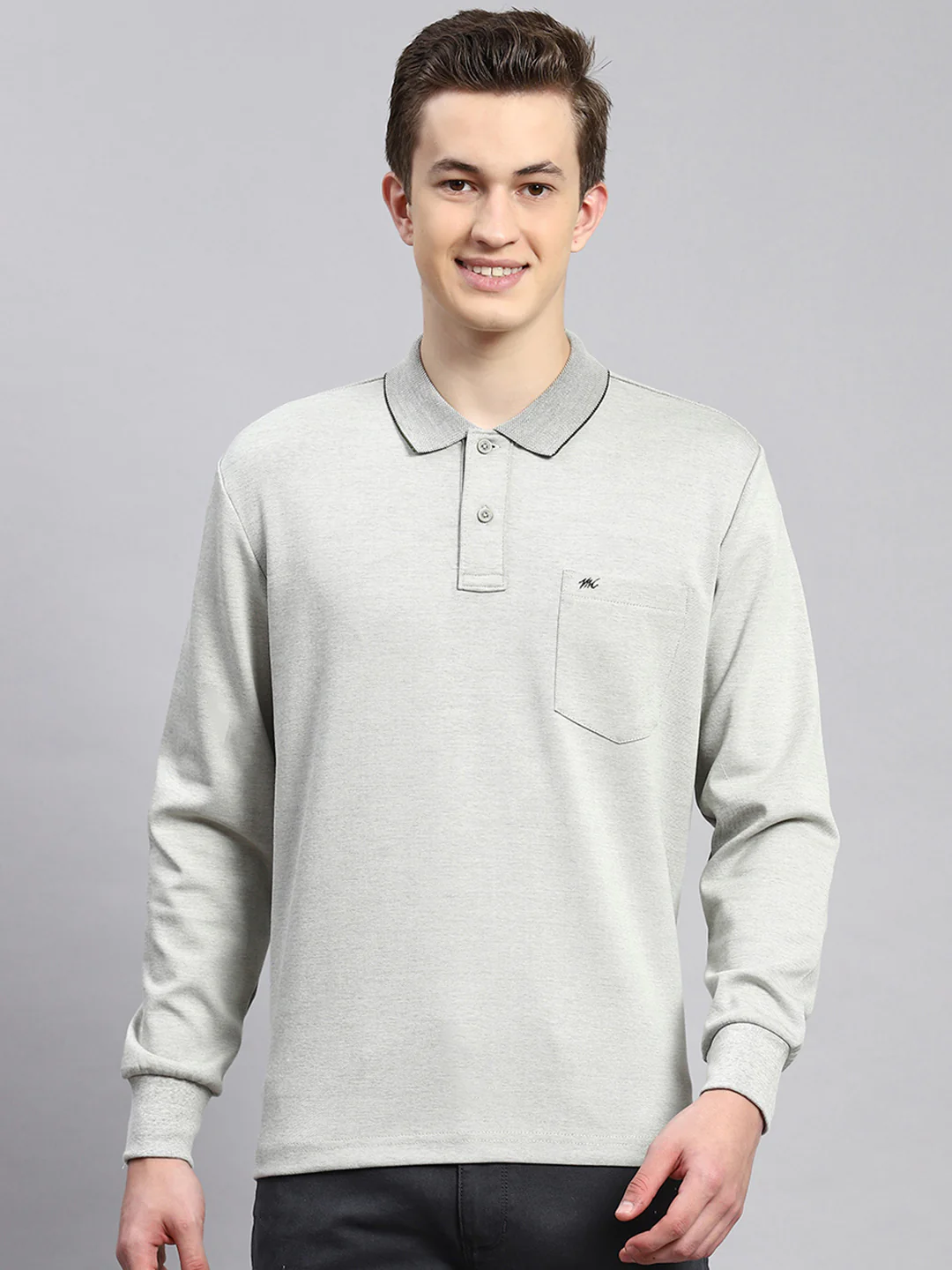 Men Green Plain T-Shirt - Image 2