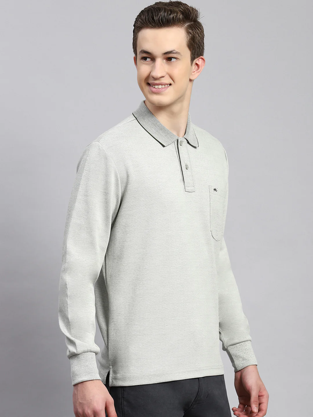 Men Green Plain T-Shirt - Image 3