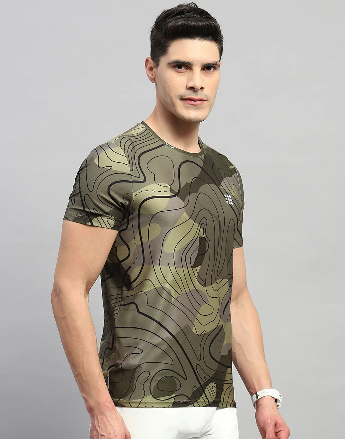 Rock.it Men Green Printed Round Neck Half Sleeve T-Shirt - Image 4