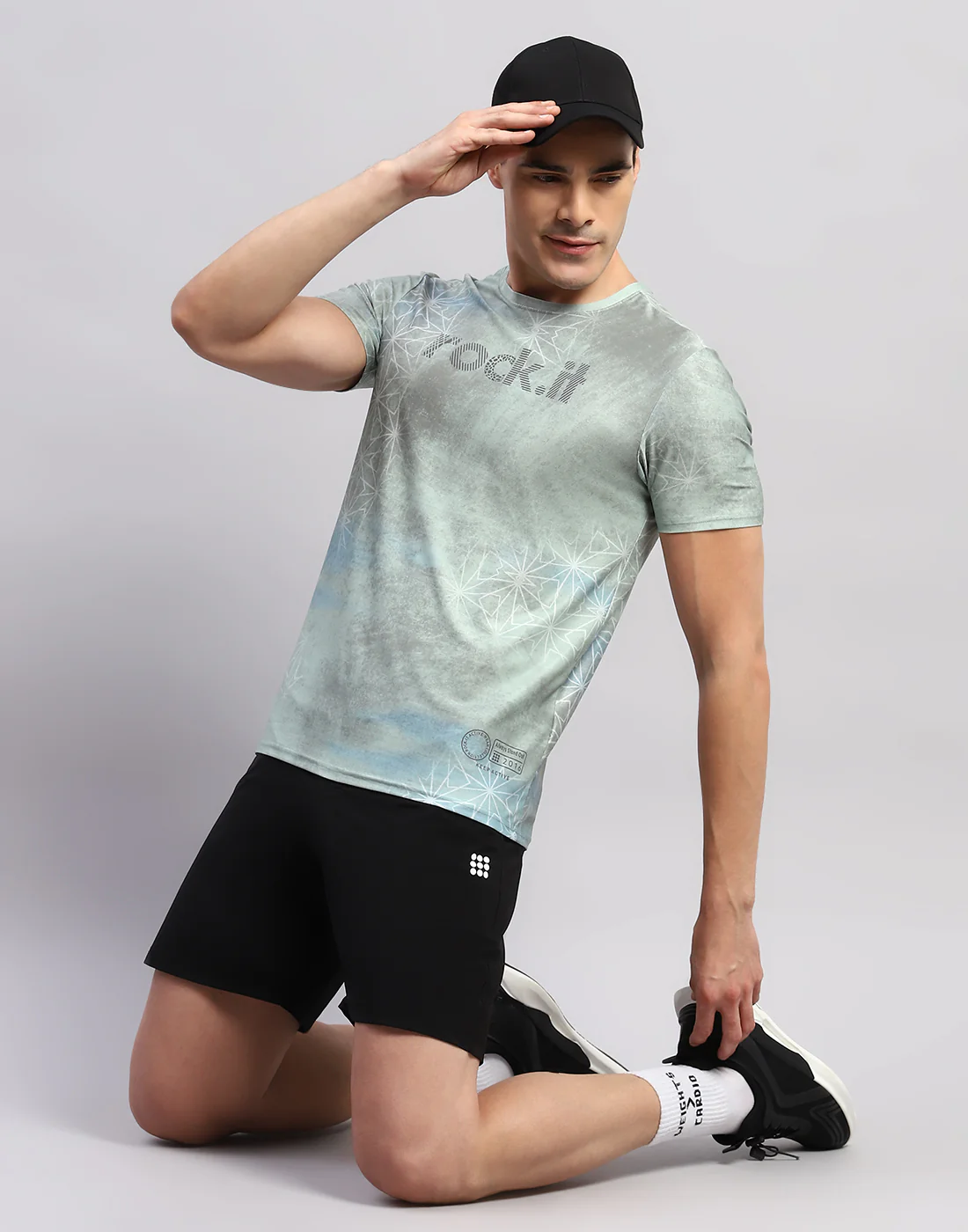 Rock.it Men Green Printed Round Neck Half Sleeve T-Shirt - Image 2
