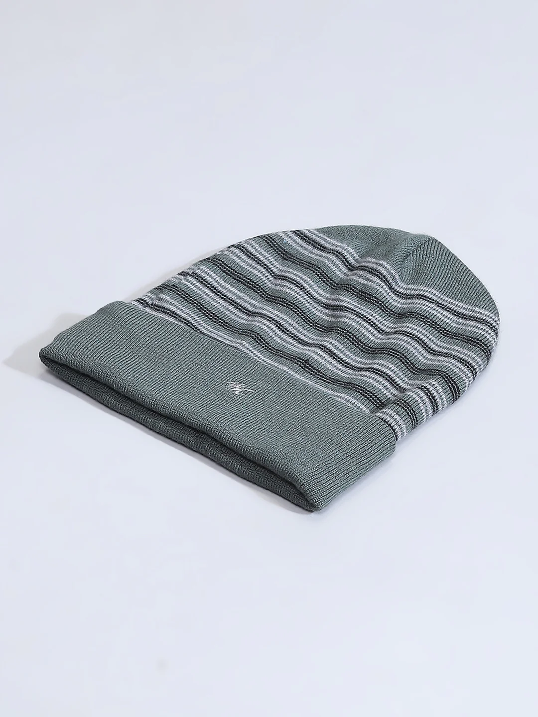 Men Green Self Design Cap - Image 6
