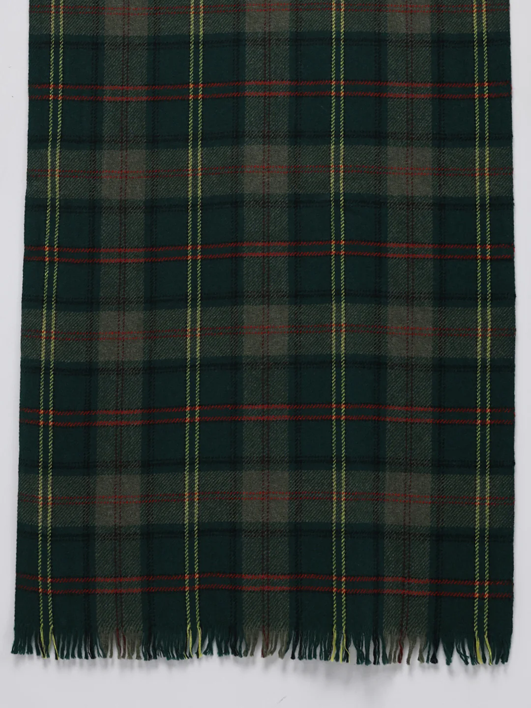 Men Green Self Design Wool Blend Muffler - Image 7