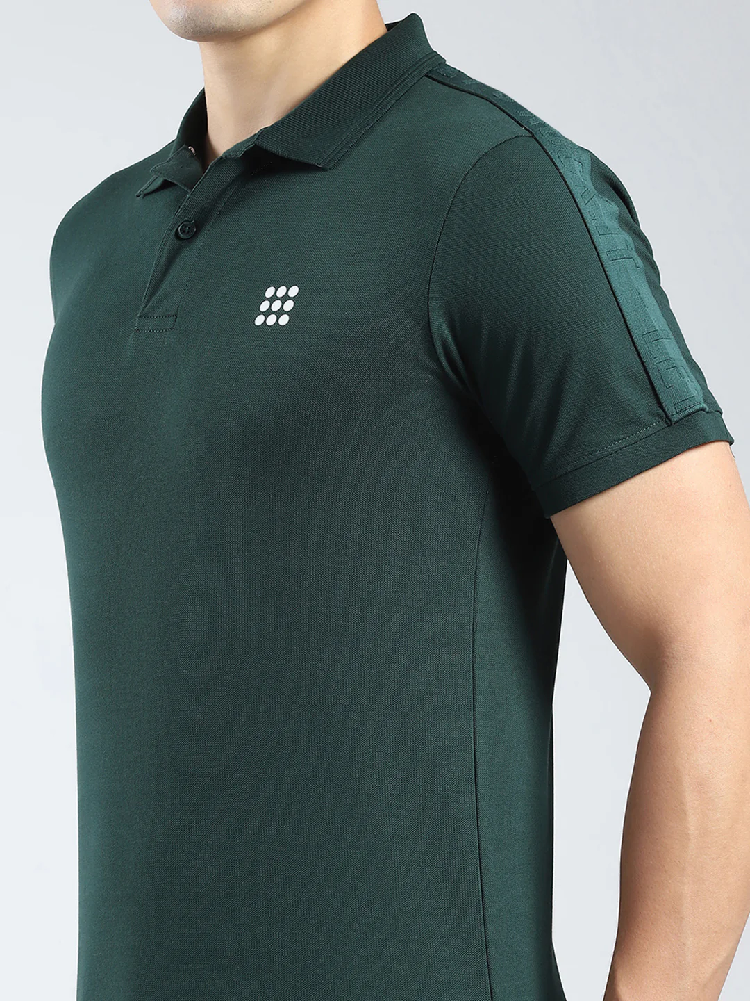 Rock.it Men Green Solid Collar Half Sleeve T-Shirt - Image 6