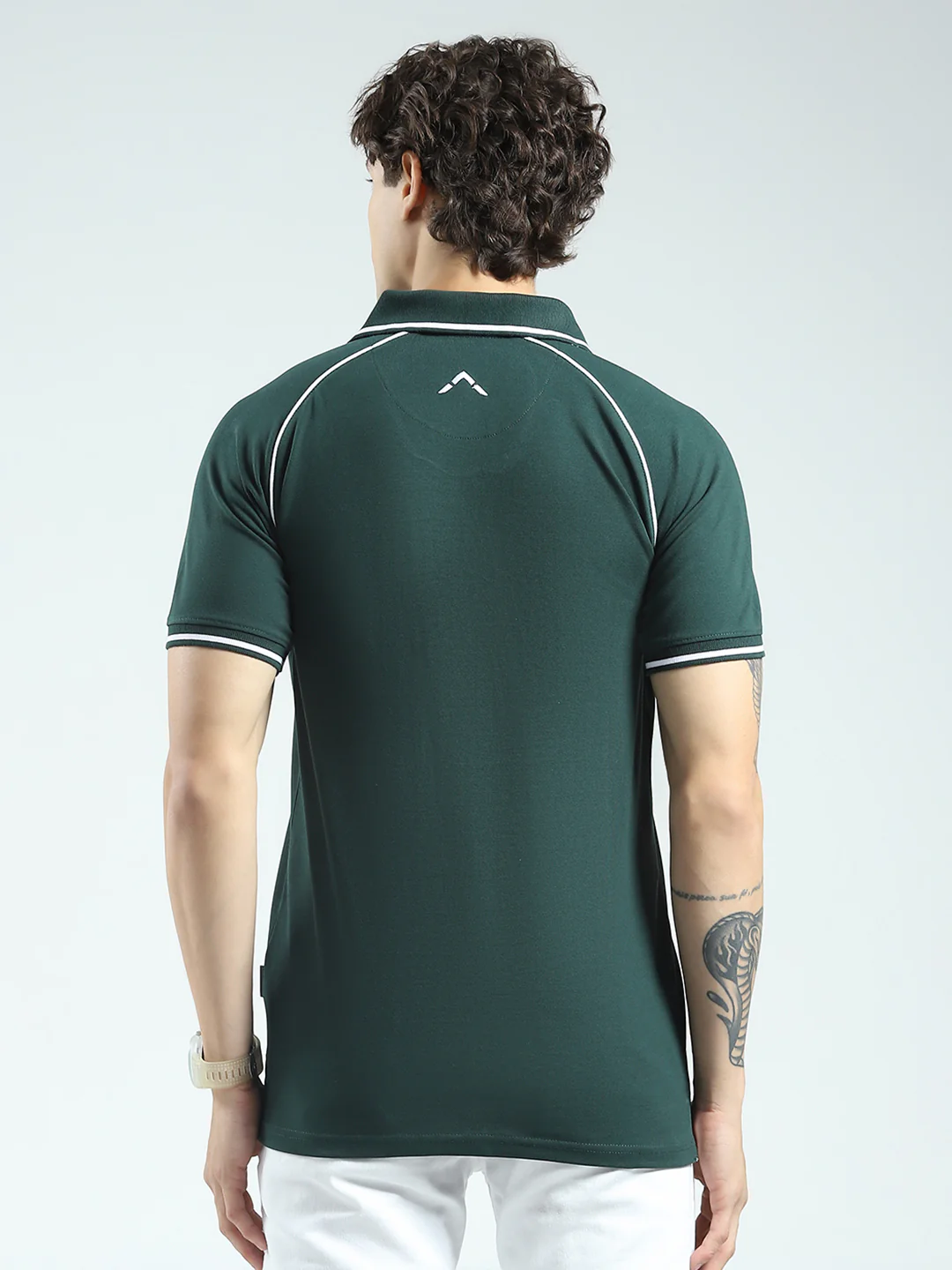 Rock.it Men Green Solid Collar Half Sleeve T-Shirt - Image 5