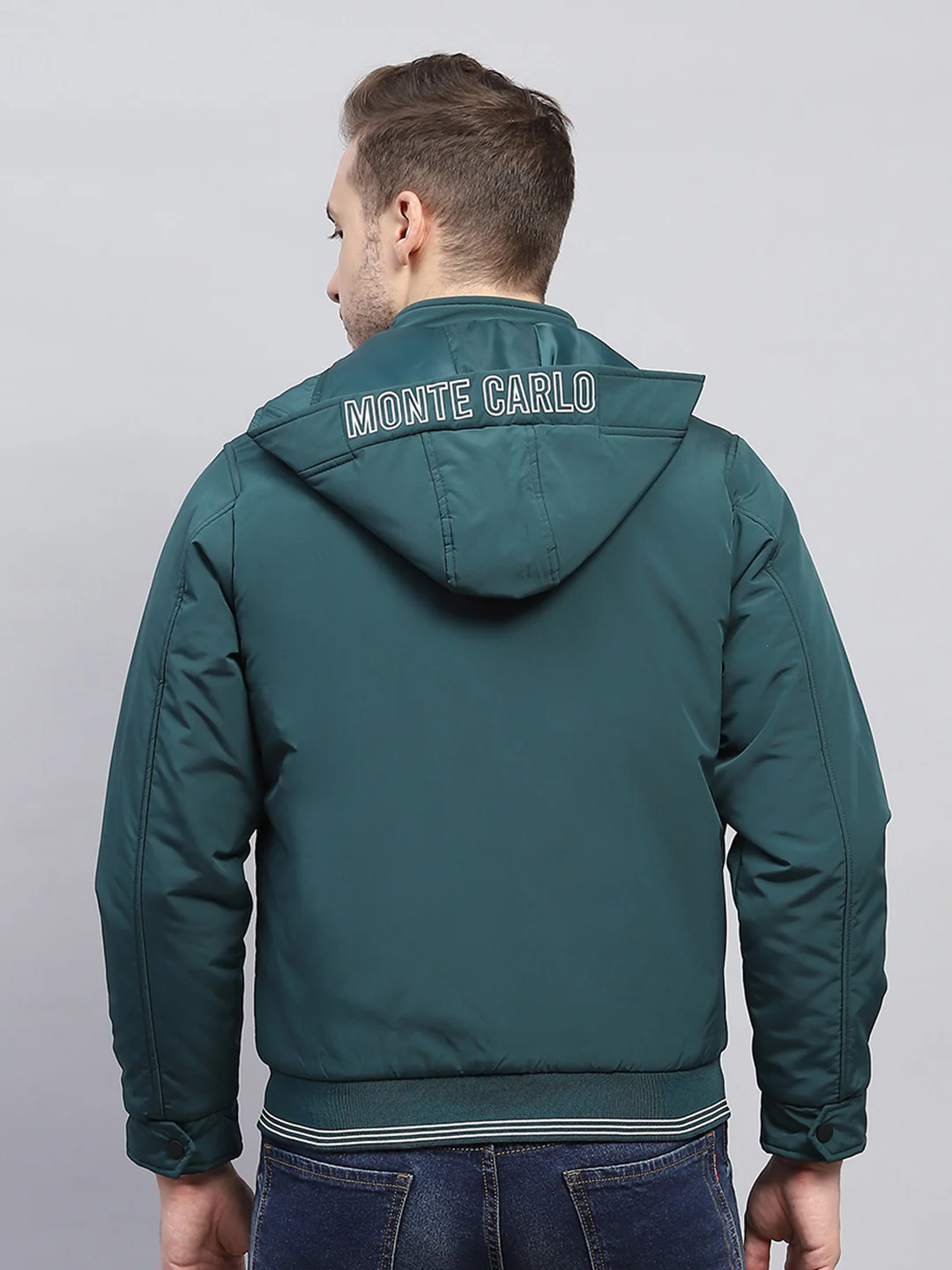 Men Green Solid Detachable Hood Full Sleeve Jacket - Image 5