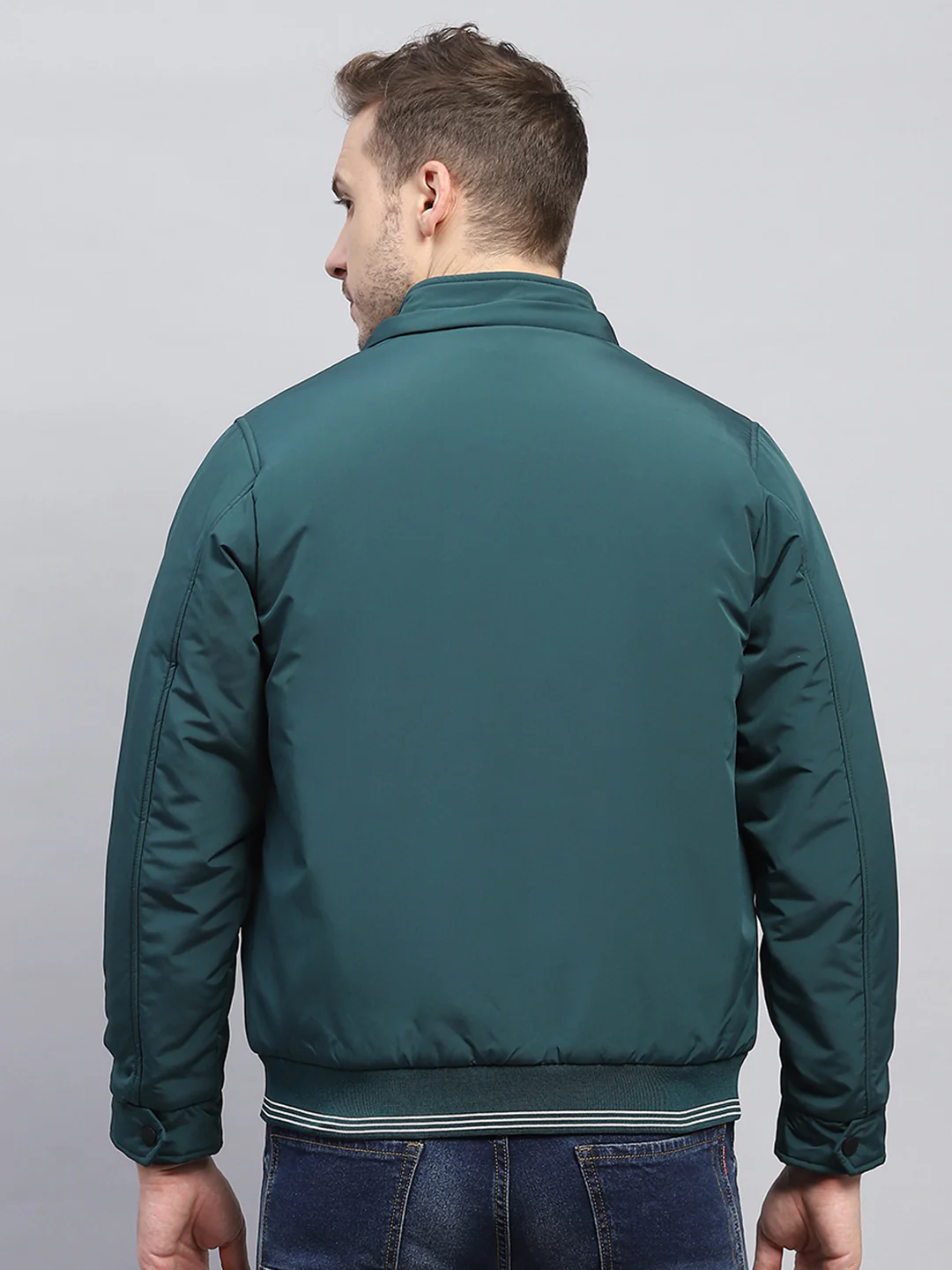 Men Green Solid Detachable Hood Full Sleeve Jacket - Image 6