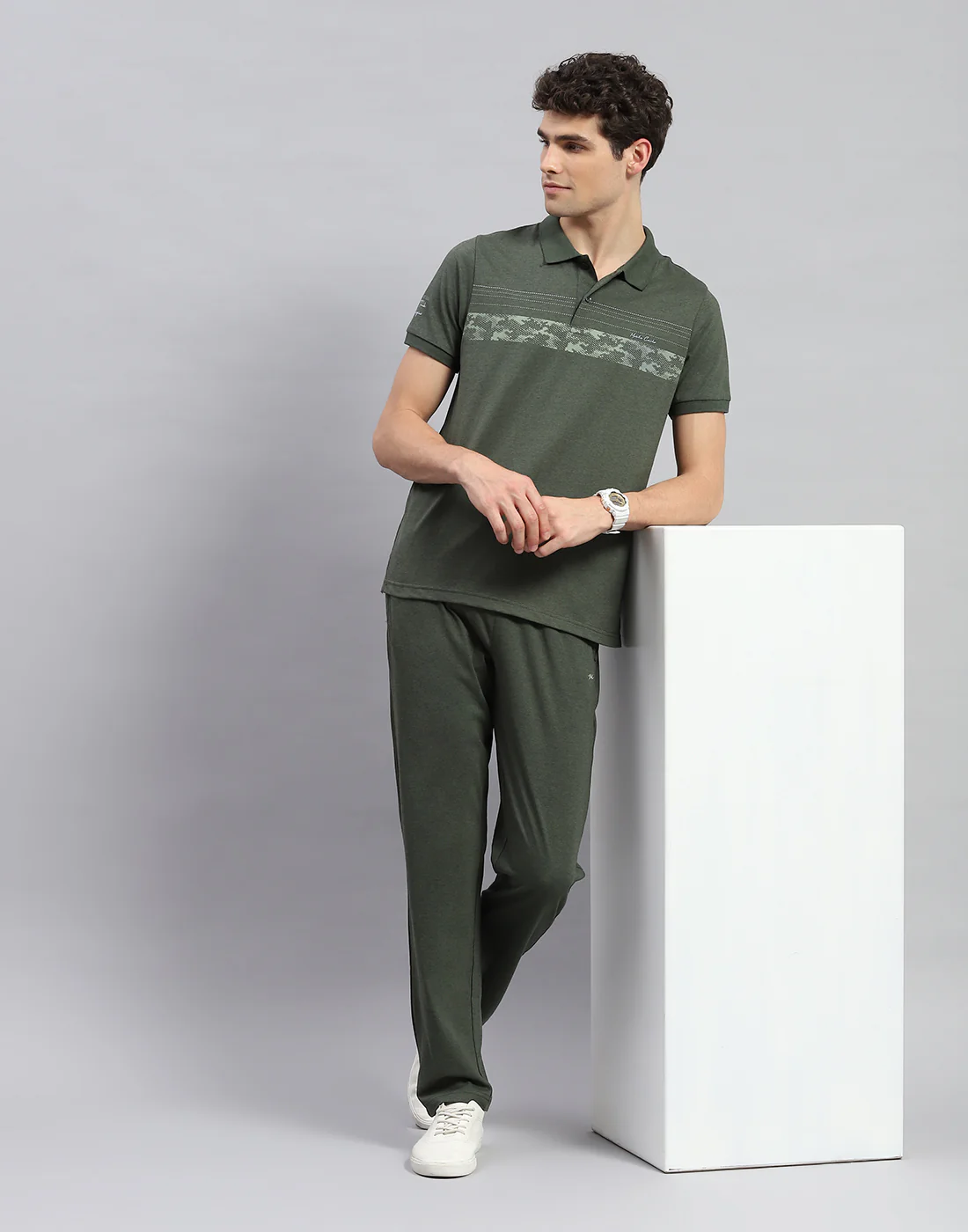 Men Green Solid  Half Sleeve Lower Set - Image 2