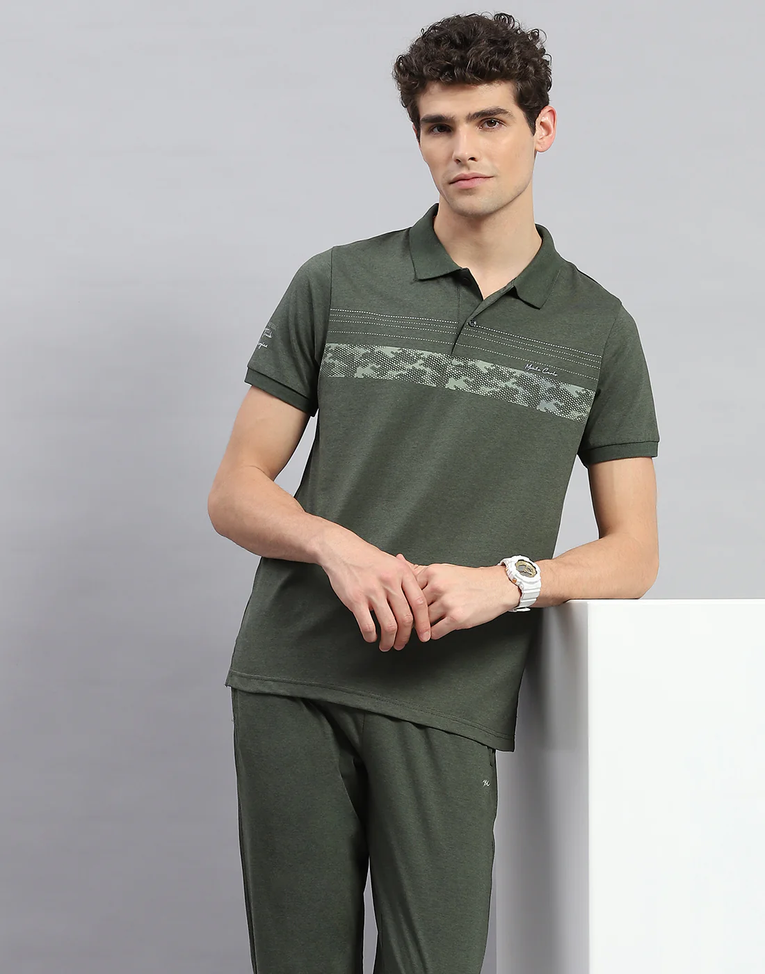 Men Green Solid  Half Sleeve Lower Set - Image 6
