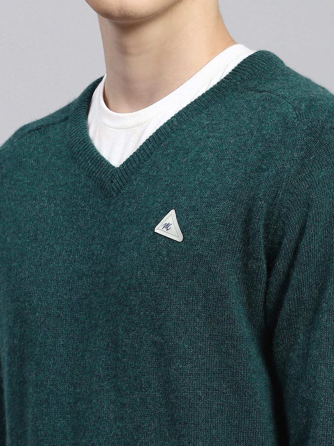 Men Green Solid Pullover - Image 6