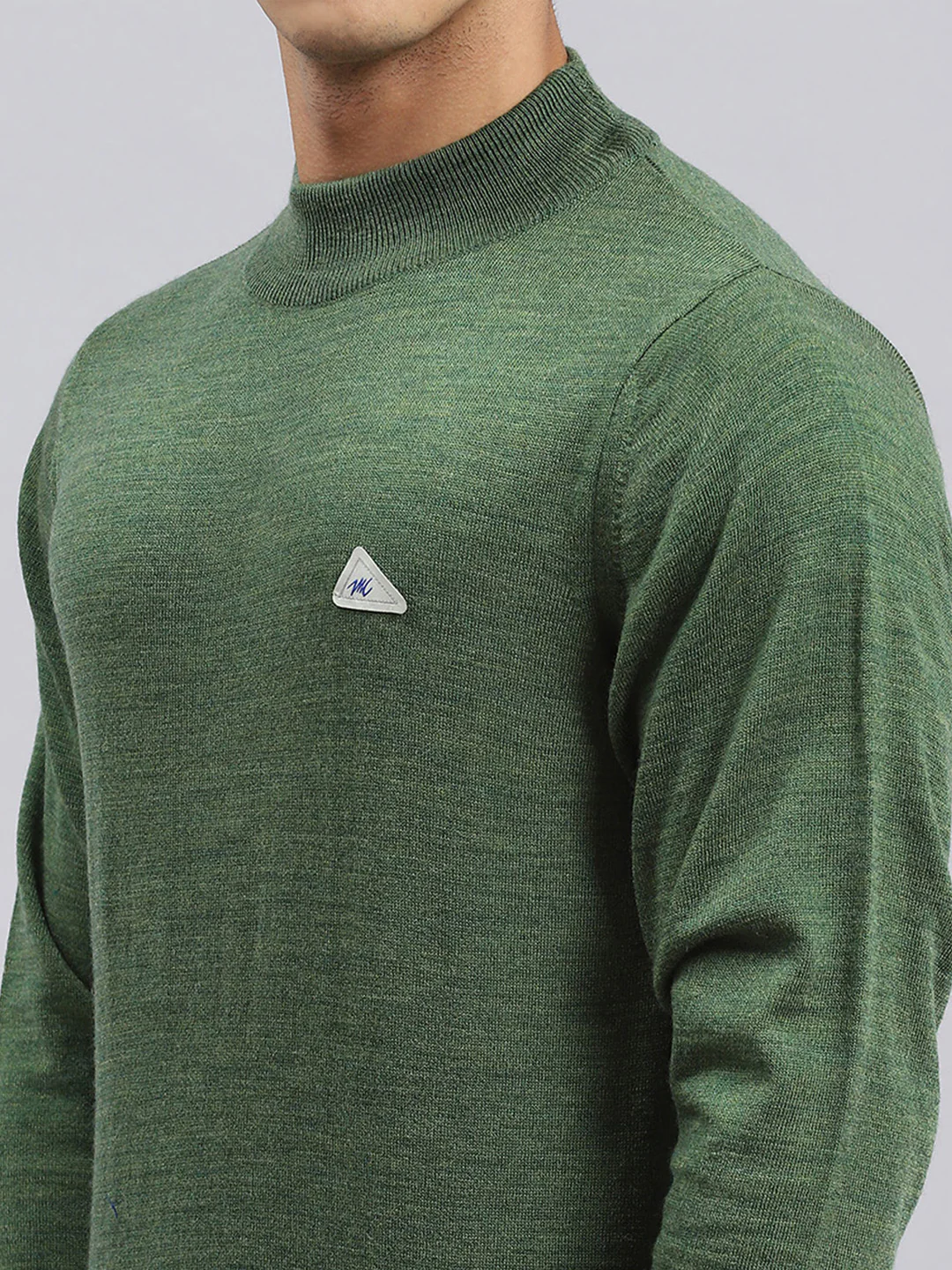 Men Green Solid Pullover - Image 6