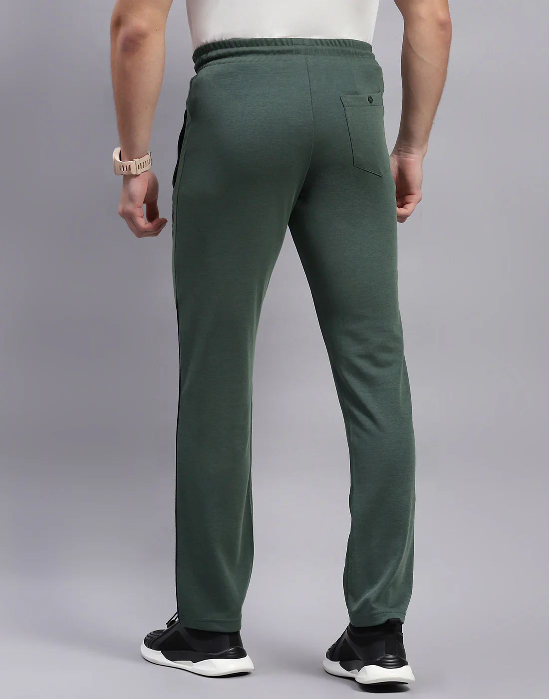 Men Green Solid Regular Fit Lower - Image 5