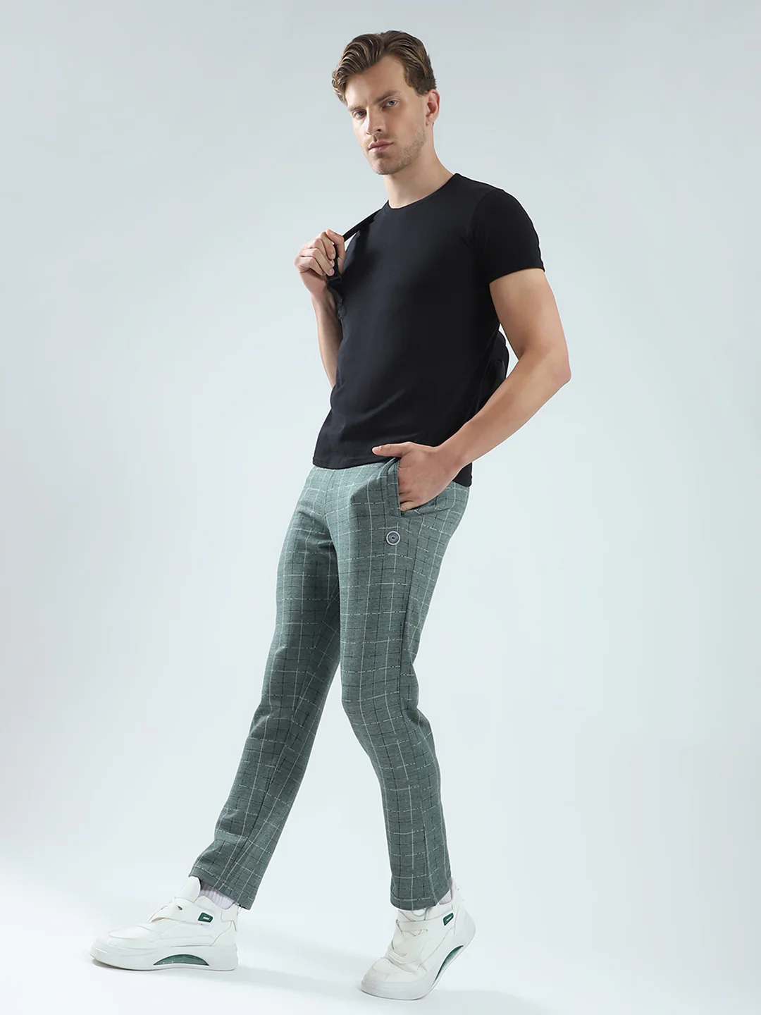 Men Green Solid Regular Fit Lower - Image 2