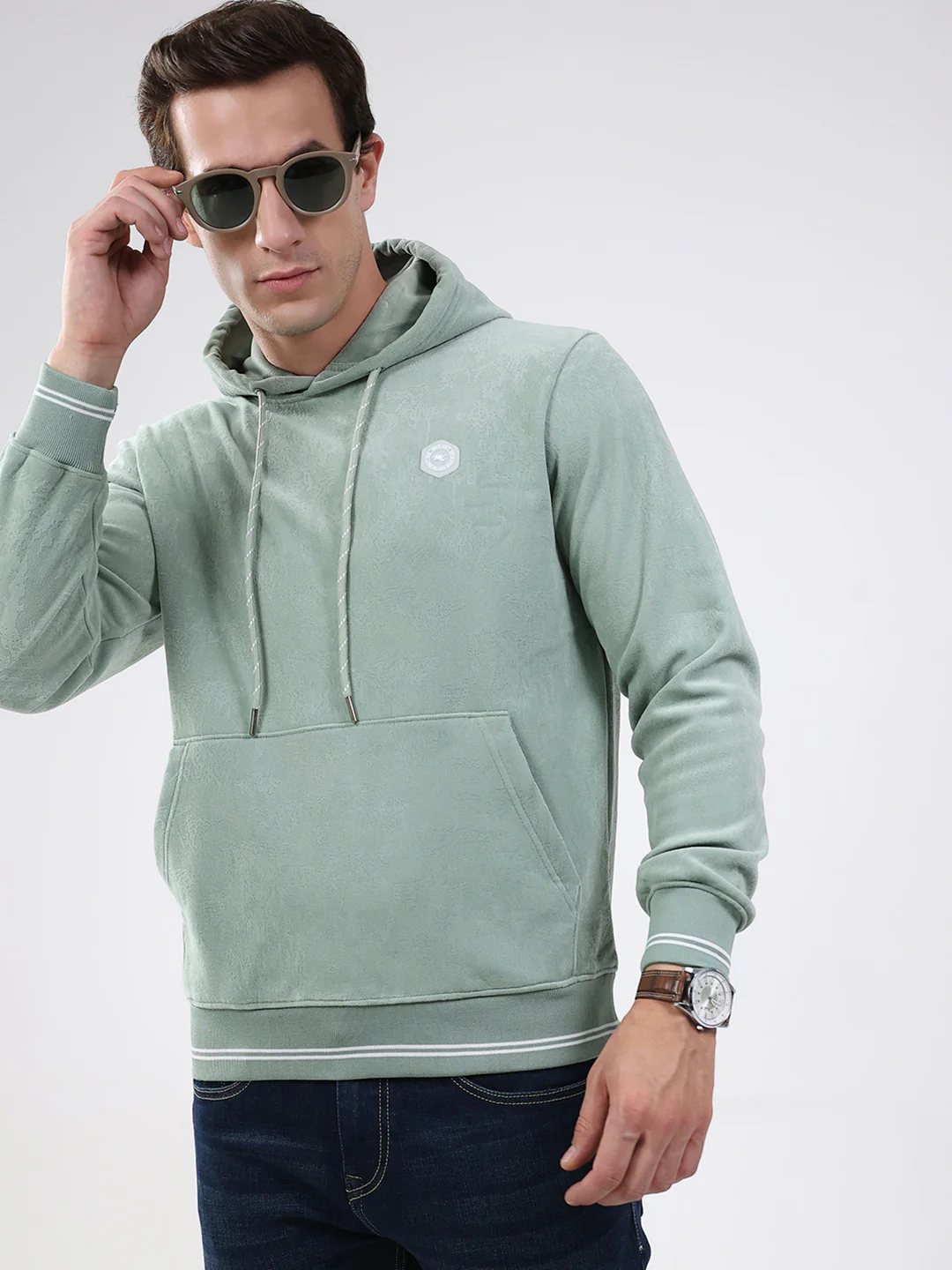 Men Green Super Soft Hooded Sweatshirt - Extra Warm - Image 6