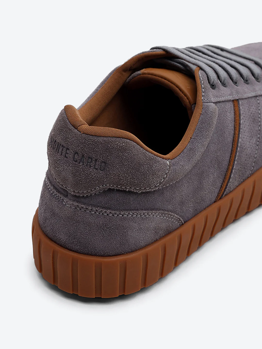 Men Grey Lace Up Genuine Leather Sneaker - Image 9