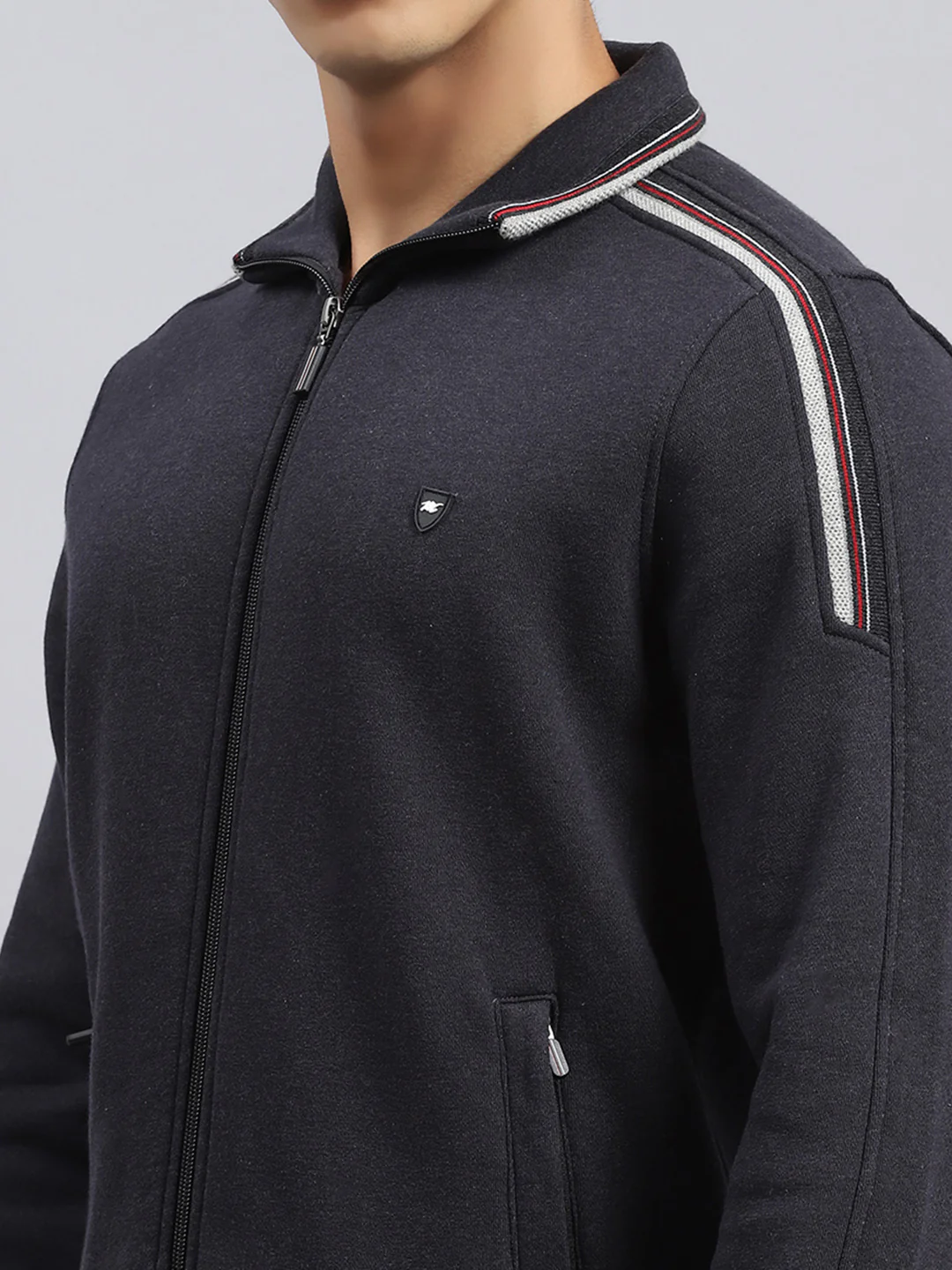 Men Grey Plain Tracksuit - Image 6