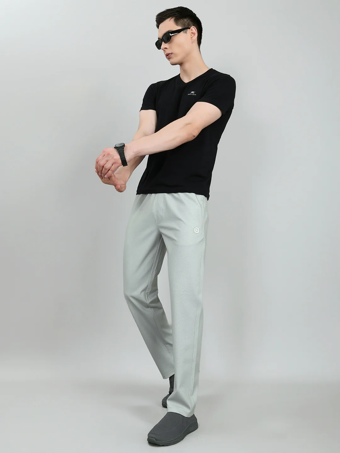 Men Grey Polka Dots Regular Fit Lower - Image 7