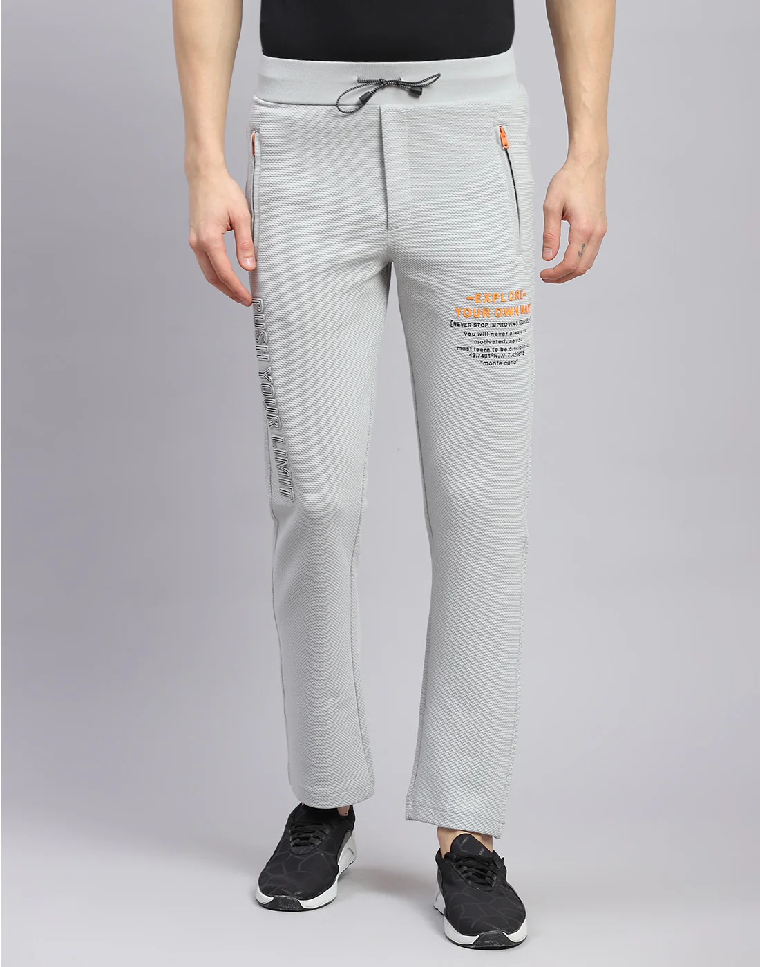 Men Grey Printed Regular Fit Winter Lower - Image 2