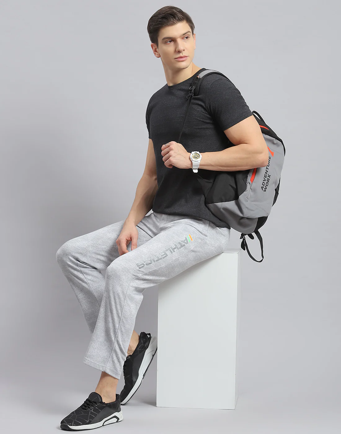 Men Grey Printed Regular Fit Winter Lower - Image 2