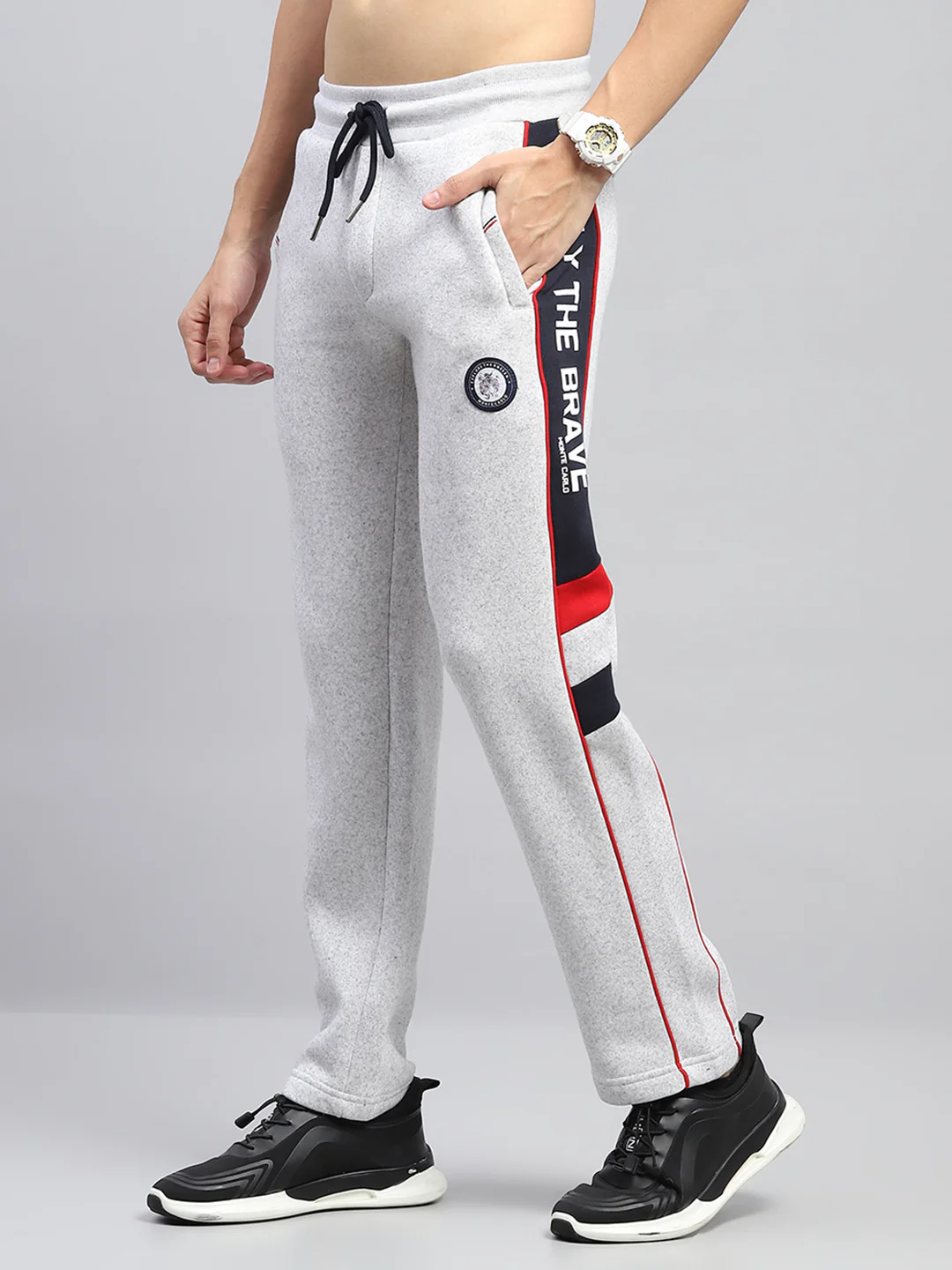 Men Grey Printed Regular Fit Lower - Image 3