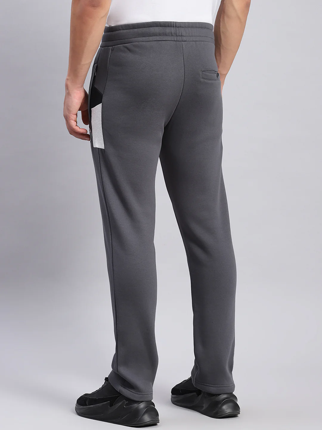 Men Grey Printed Regular Fit Winter Lowers - Image 5