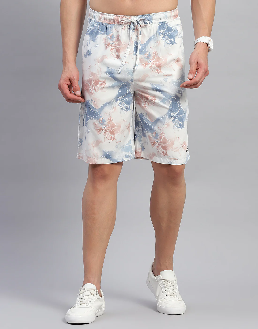 Rock.it Men Grey Printed Round Neck Half Sleeve Cords Set - Image 7