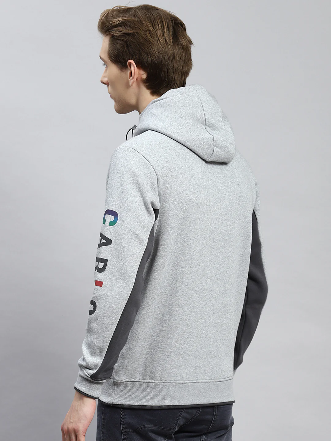 Men Grey Printed Sweatshirt - Image 5
