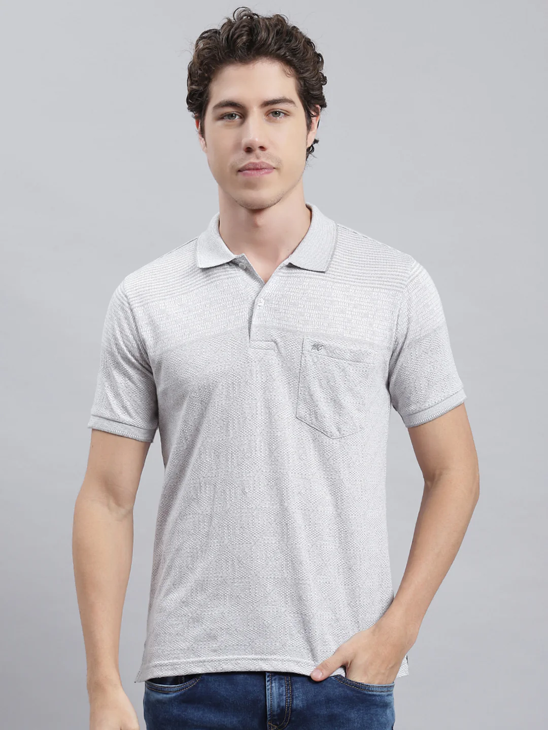 Men Grey Printed T-Shirt - Image 2