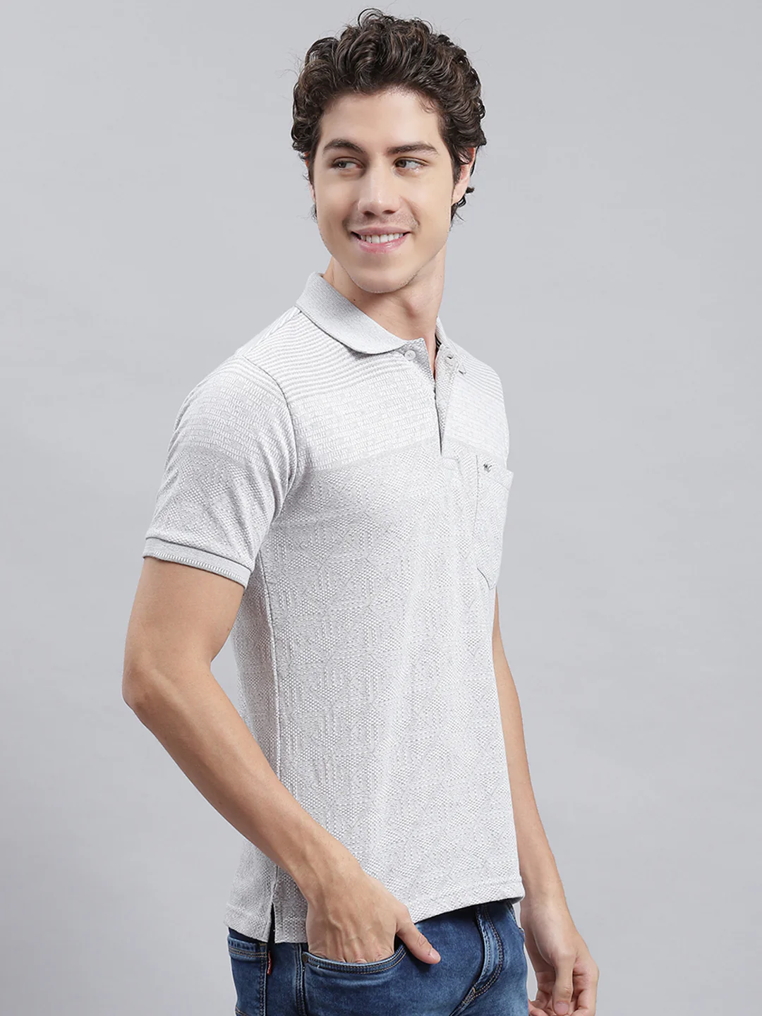 Men Grey Printed T-Shirt - Image 3