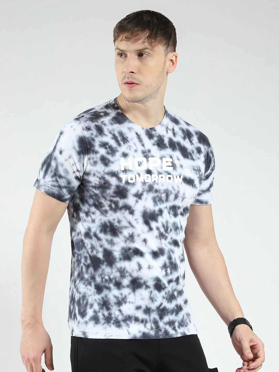 Rock.it Men Grey Printed Round Neck Half Sleeve T-Shirt - Image 4