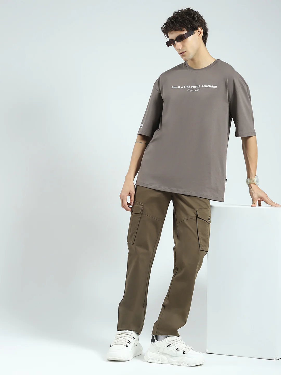 Rock.it Men Grey Printed Round Neck Half Sleeve T-Shirt - Image 2