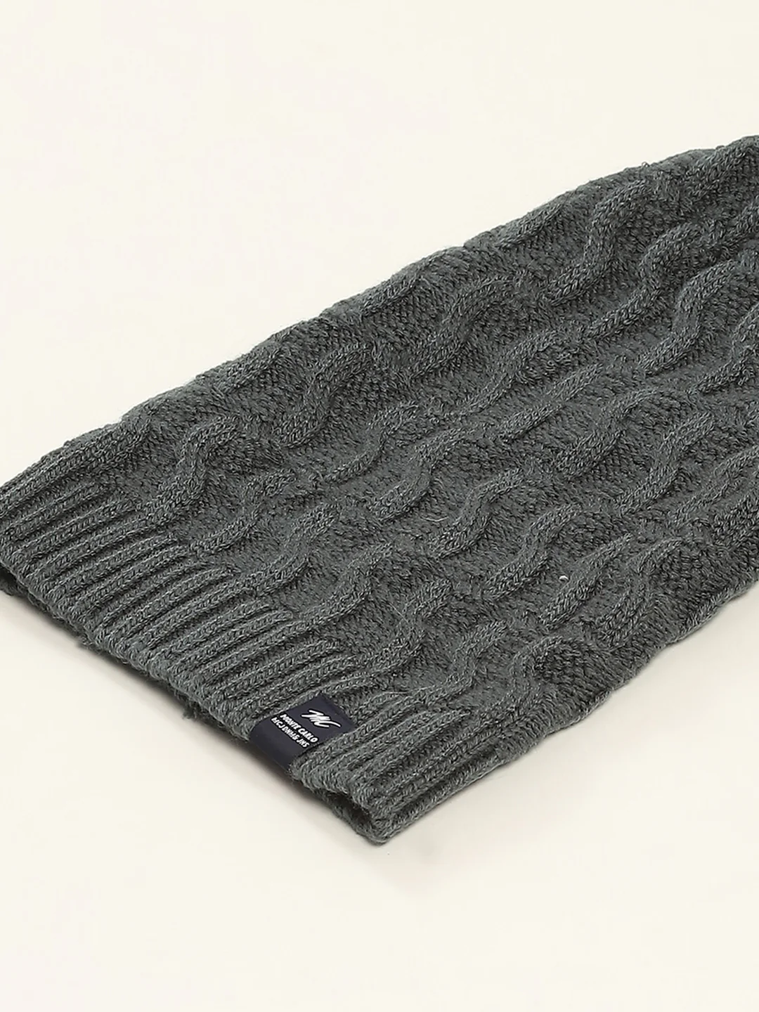 Men Grey Self Design Cap - Image 7