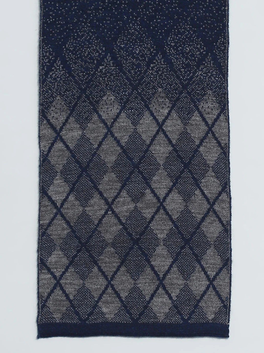 Men Grey Self Design Muffler - Image 7