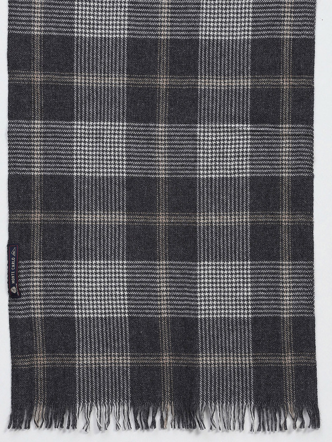 Men Grey Self Design Muffler - Image 7
