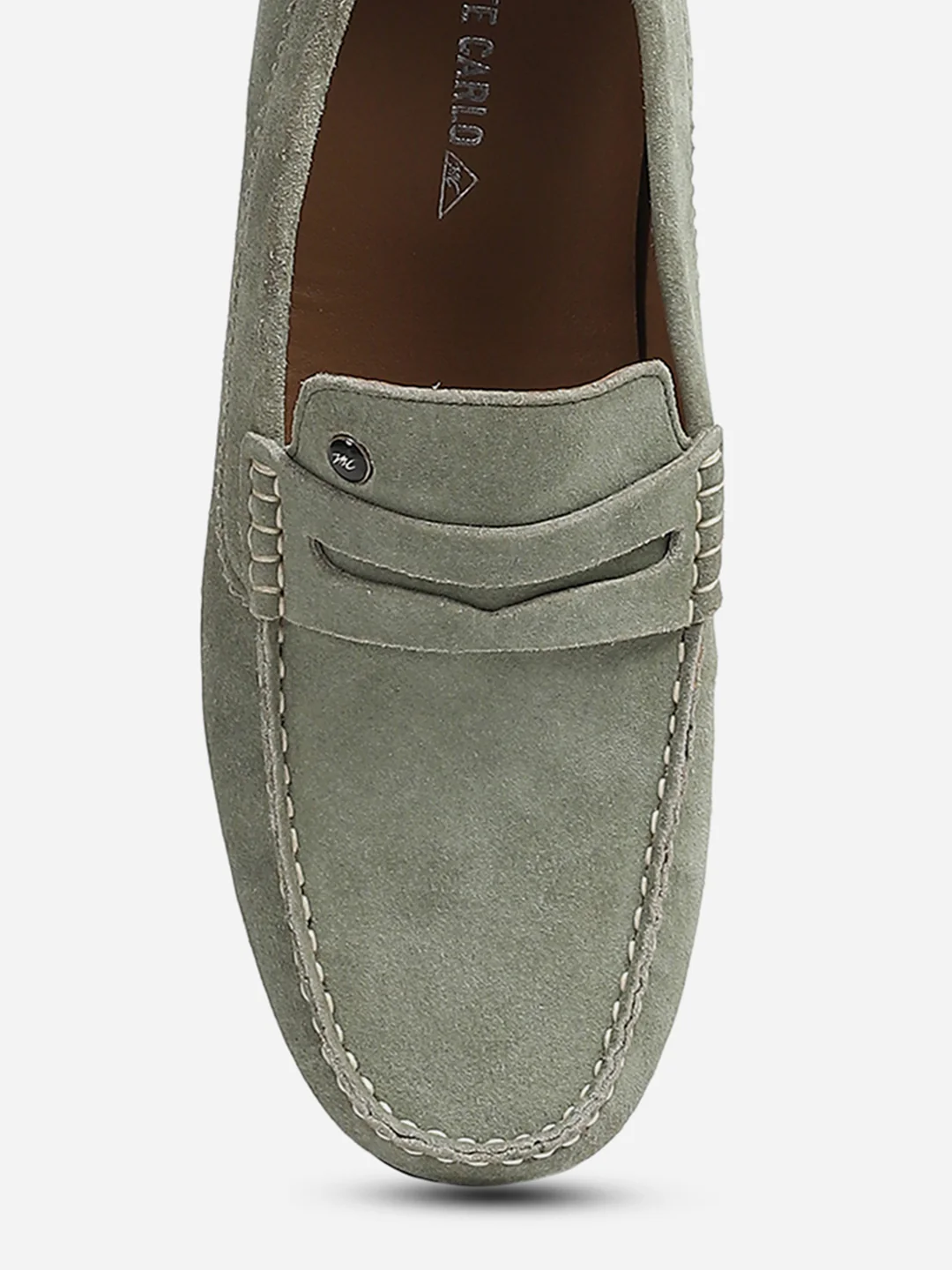 Men Grey Slip-On Genuine Leather Loafer - Image 9