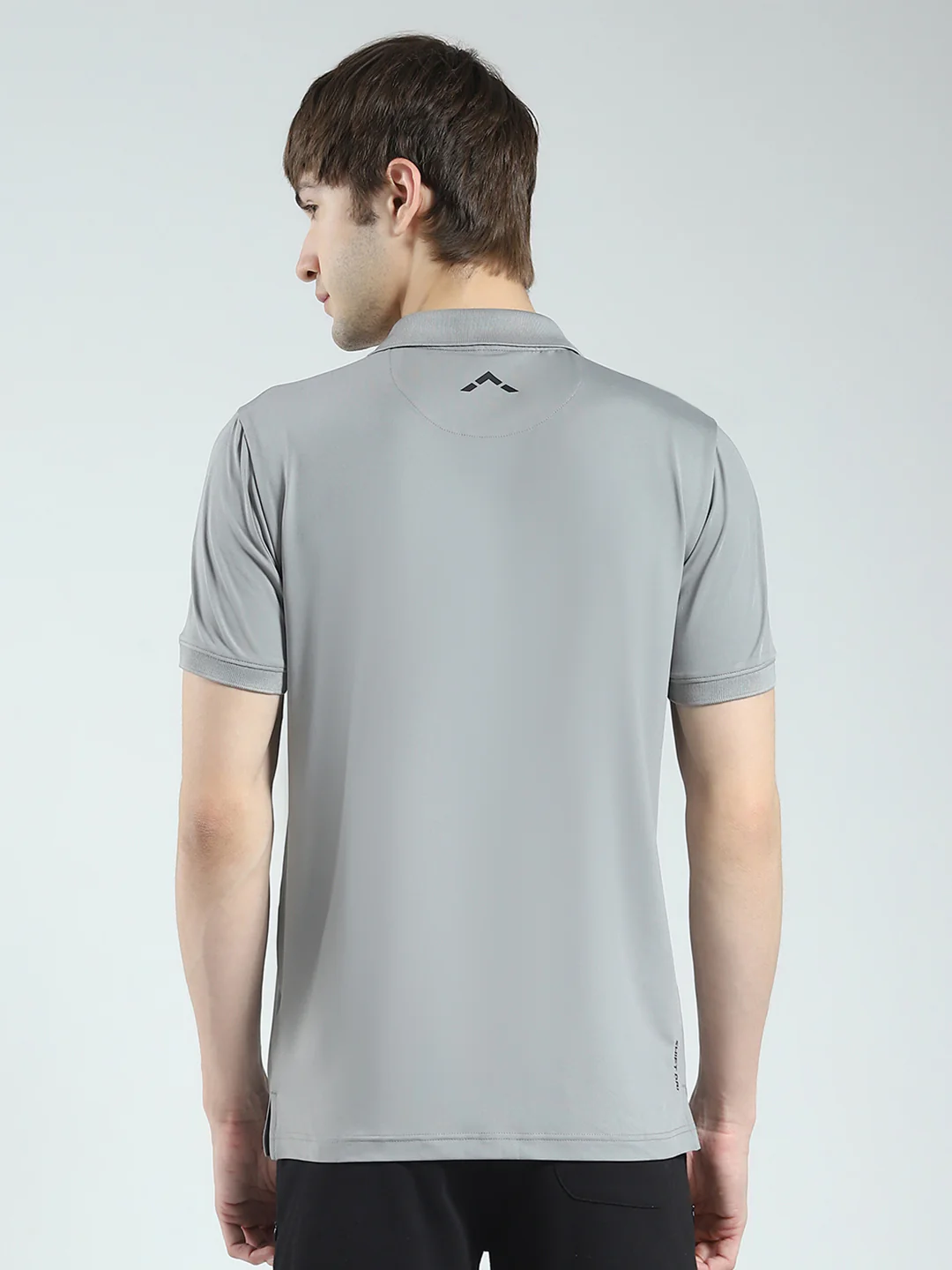 Rock.it Men Grey Solid Collar Half Sleeve T-Shirt - Image 5