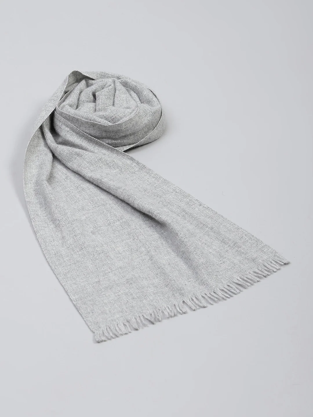 Men Grey Solid Muffler - Image 7
