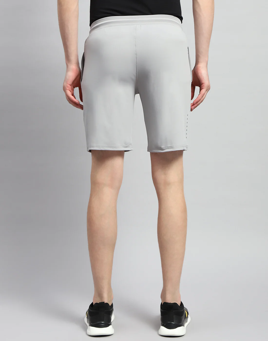 Men Grey Solid Regular Fit Bermuda - Image 6