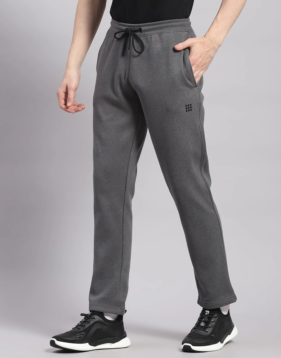 Rock.it Men Grey Solid Regular Fit Lower - Image 3