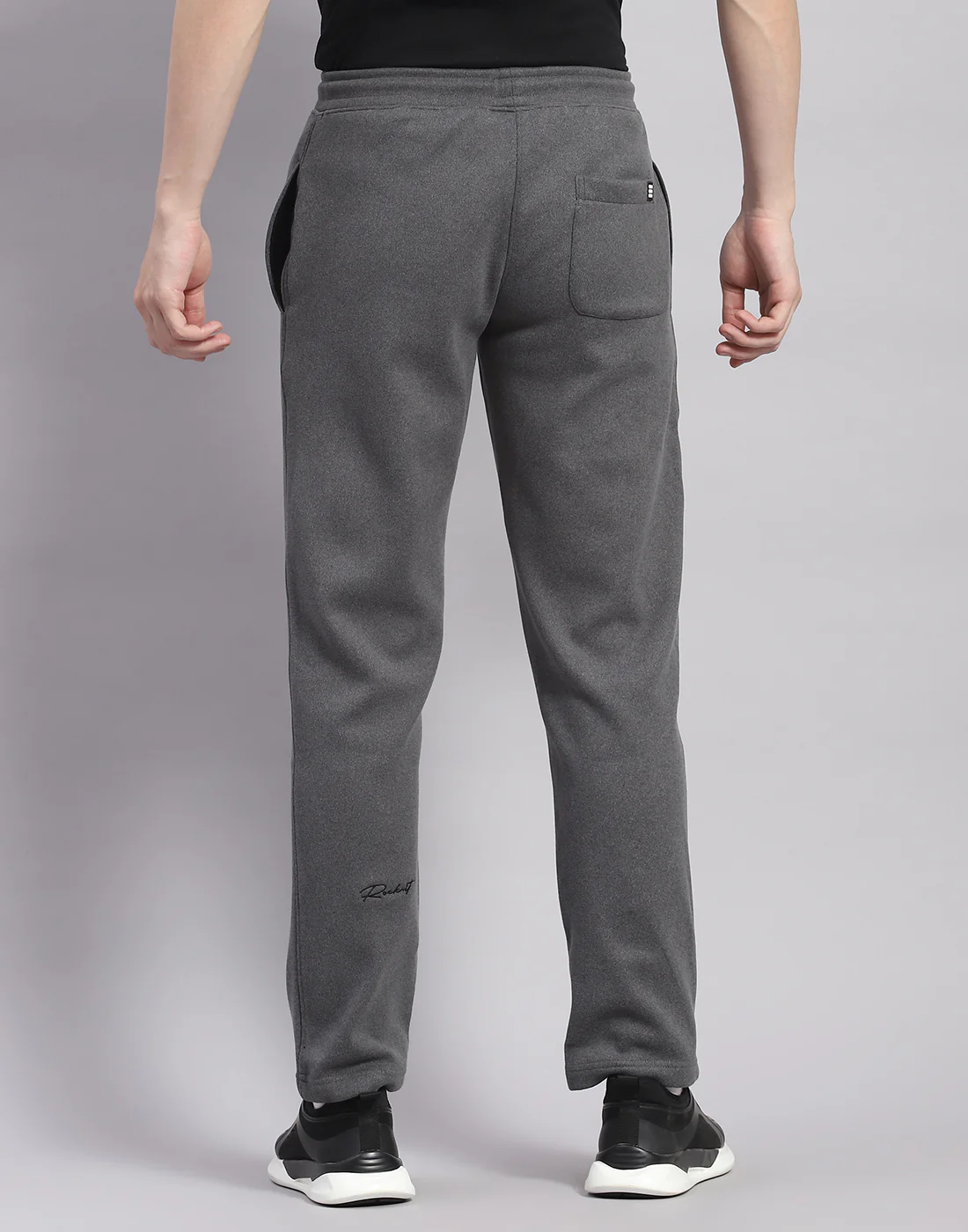 Rock.it Men Grey Solid Regular Fit Lower - Image 5