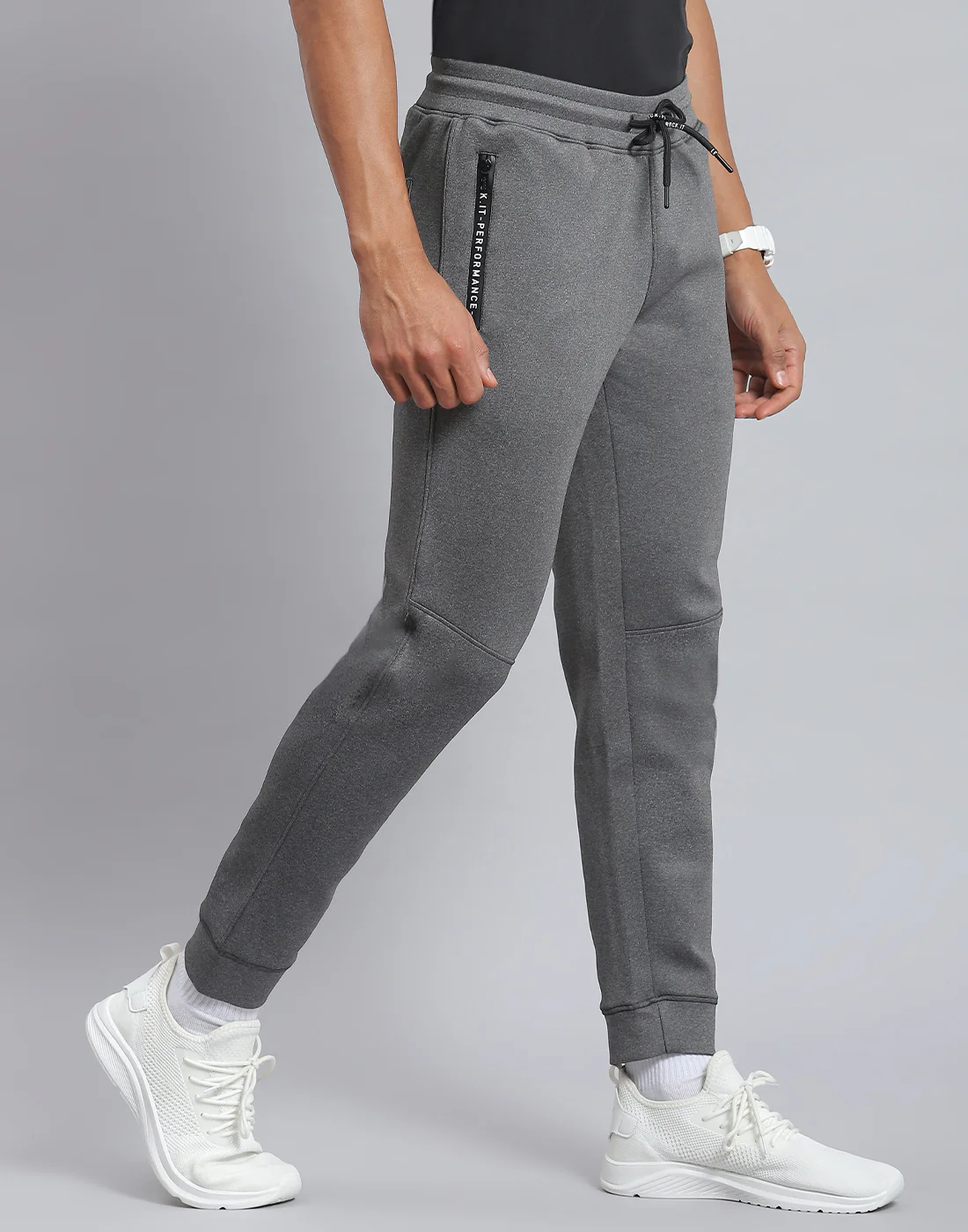 Rock.it Men Grey Solid Regular Fit Winter Lower - Image 4