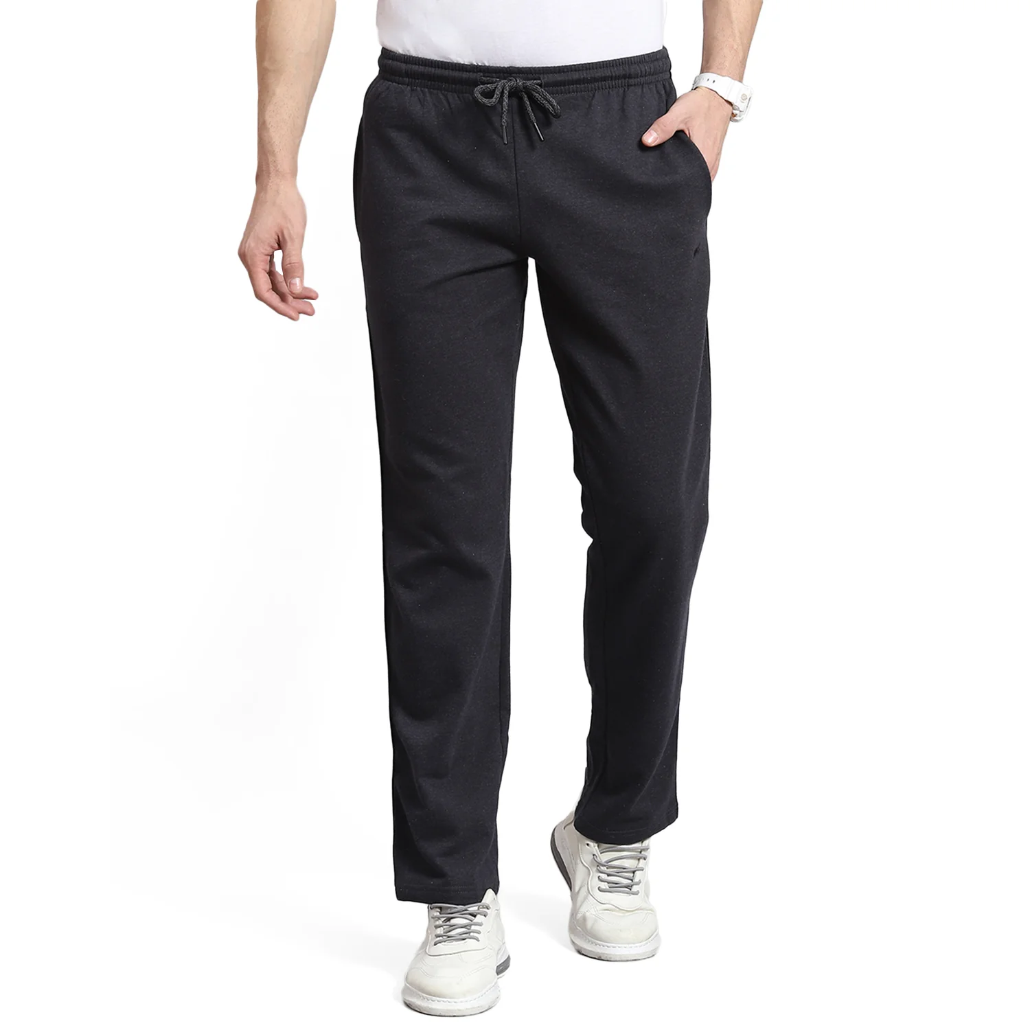 Men Grey Solid Regular Fit Winter Lower - Image 5