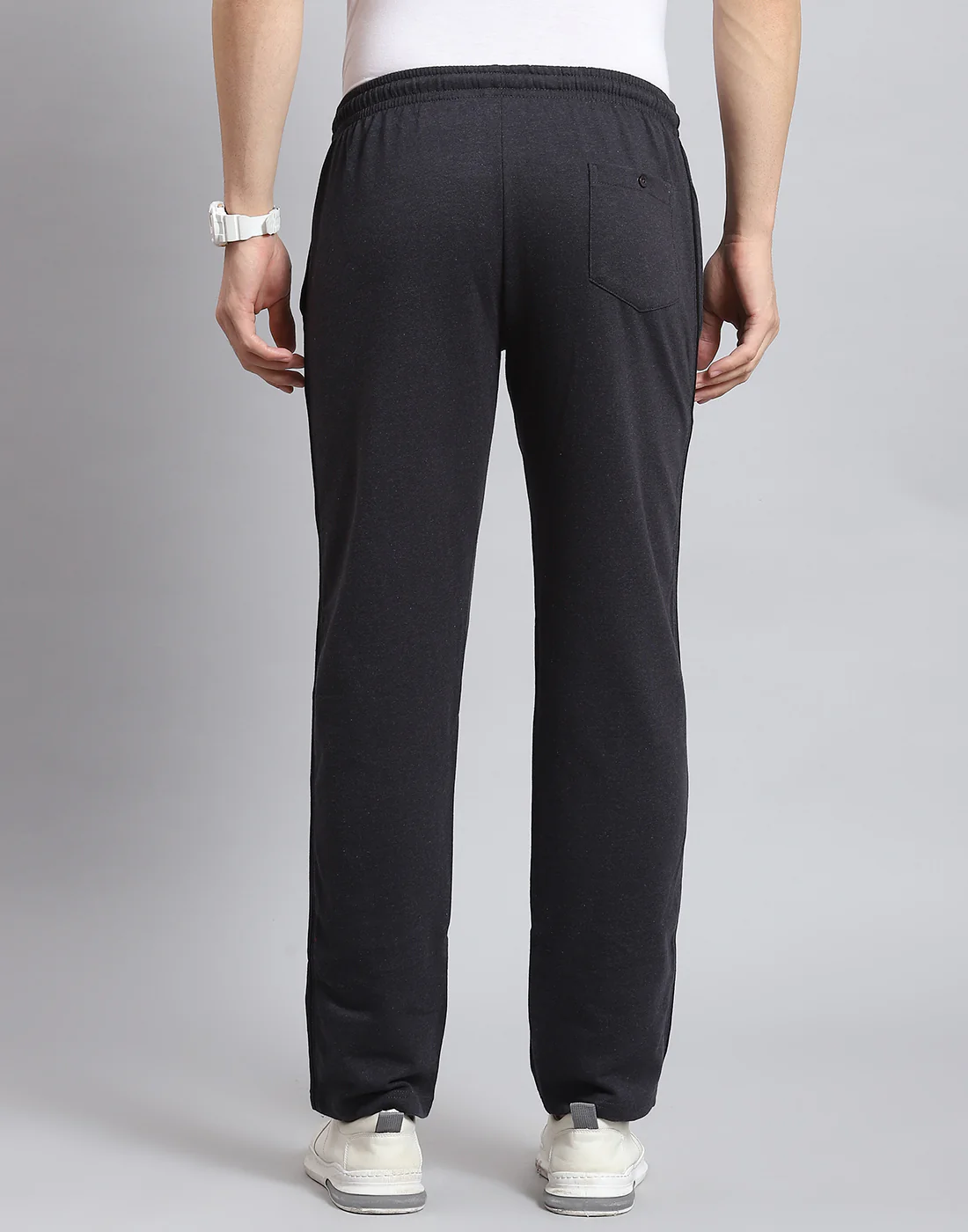 Men Grey Solid Regular Fit Winter Lower - Image 6