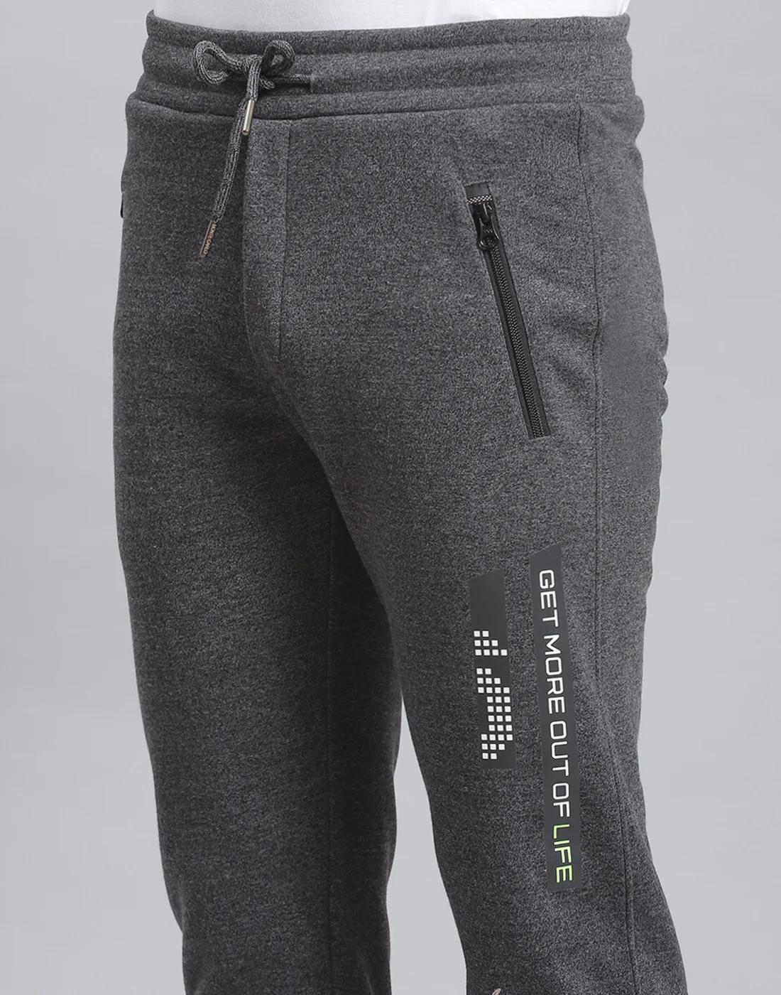 Men Grey Solid Regular Fit Winter Lower - Image 6