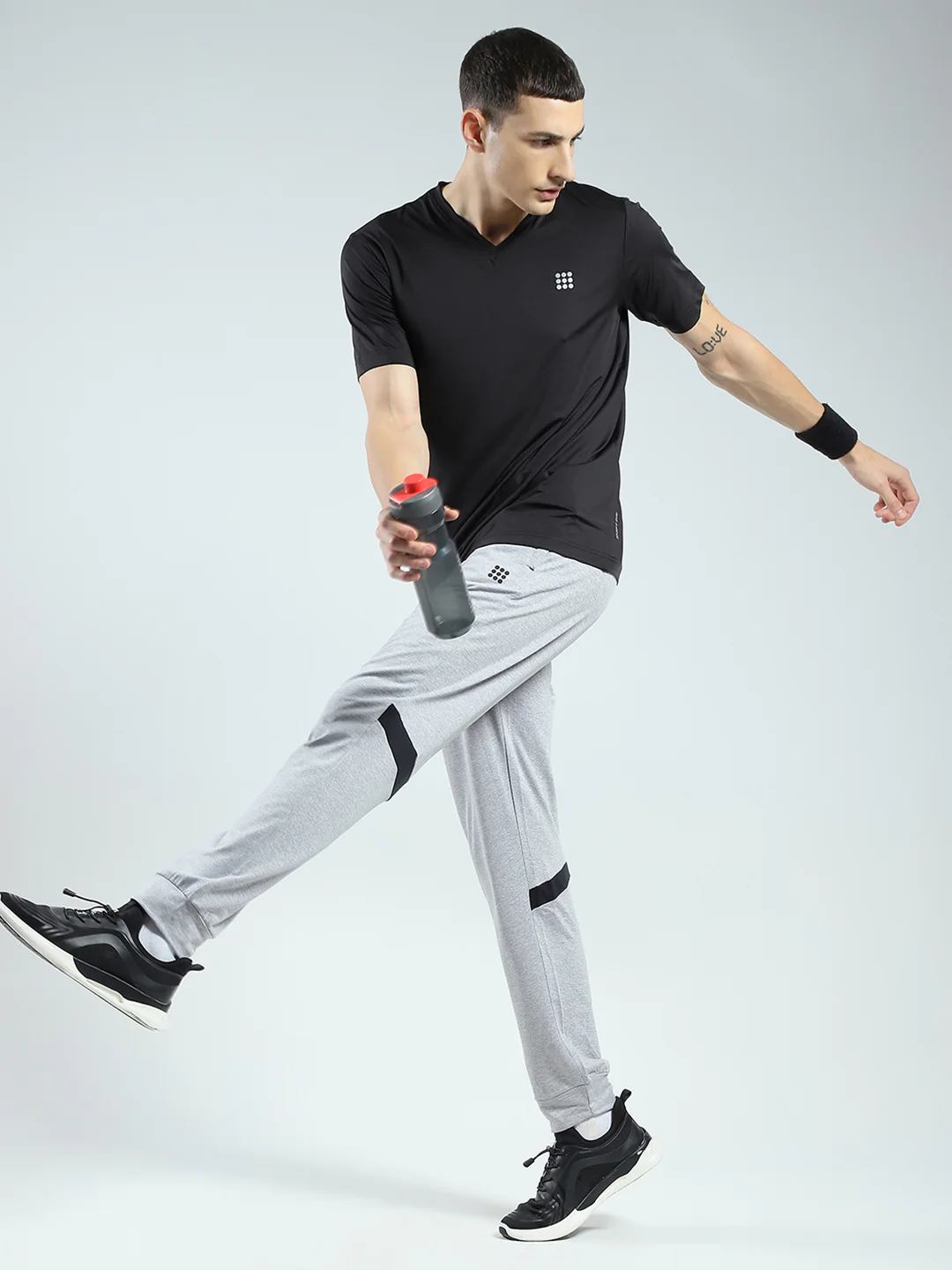 Rock.it Men Grey Solid Regular Fit Lower - Image 2